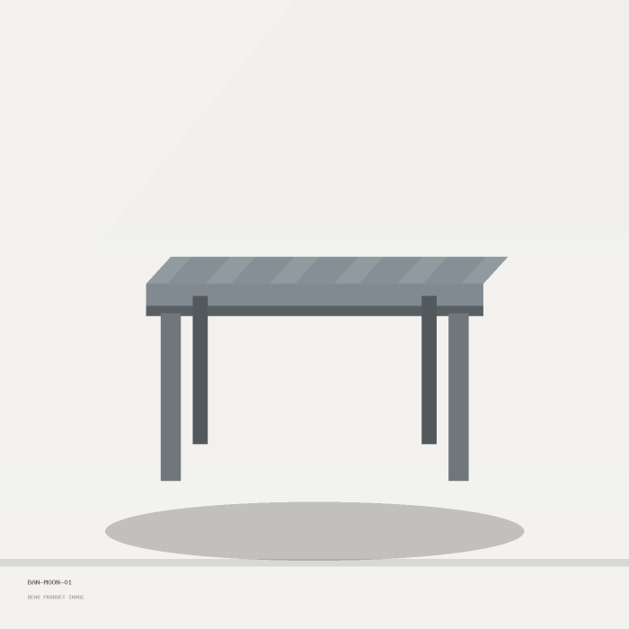 Bàn vuông Moon mặt thép 60x60